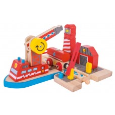 Bigjigs Toys  Fire Sea Rescue Wooden Train Accessory   565369231